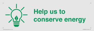 Help us to conserve energy 